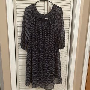 Maurices Navy blue and white dress